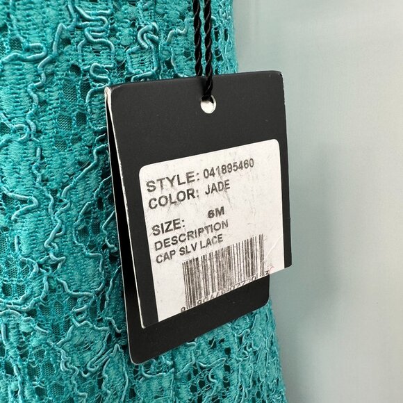 Adrianna Papell Jade Green Cap Sleeve Lace Cocktail Party Date Mini Dress 6 - Picture 7 of 10